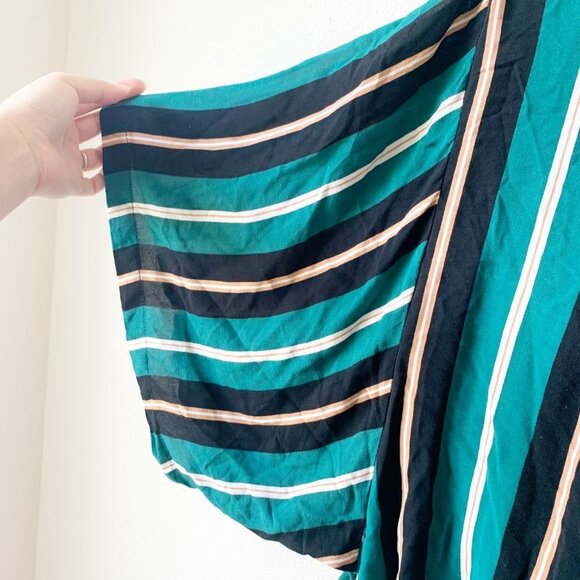 Ava Sky Hawaii Striped Surplice V-Neck Blouse M - Picture 4 of 5